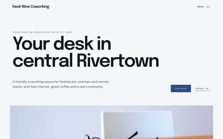 Grid style — coworking website