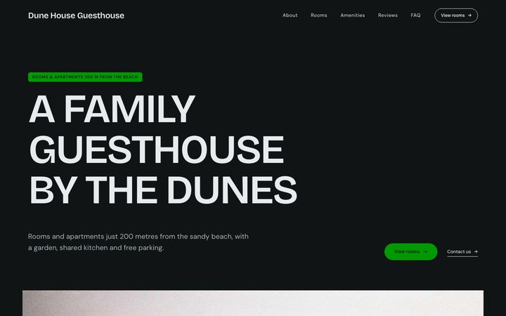 Bold style — guesthouse website